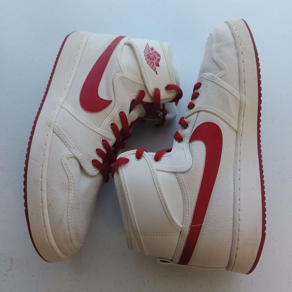Nike‎ Air Jordan 1 Retro AJKO High Gym Red White Canvas 638471-102 Mens Size 13